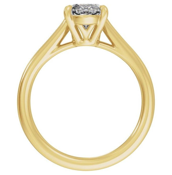 14K Yellow Or White Gold Or Platinum Oval 12.1 X 6.05 Mm Polished 2 Ctw Lab-Grown Diamond Engagement Ring Size 7