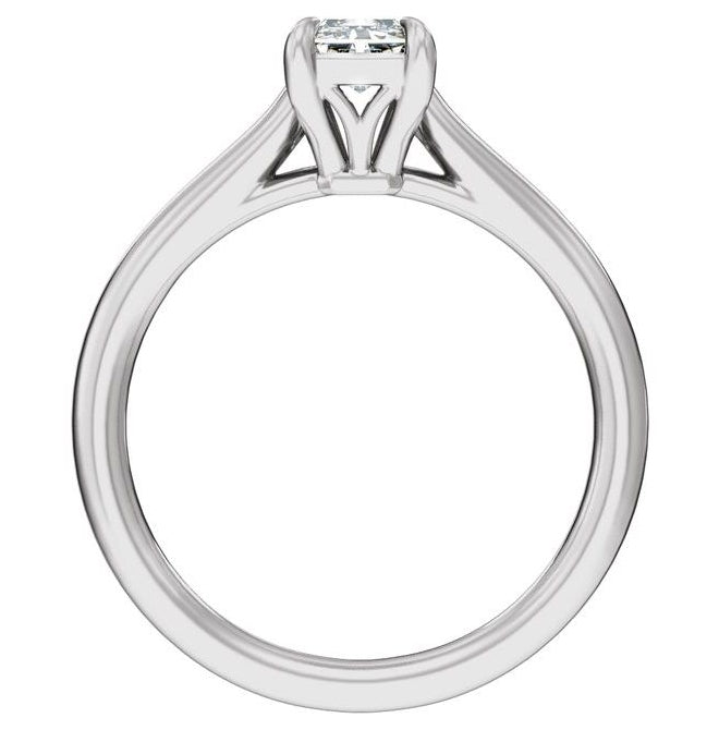 14K Yellow Or White Gold Radiant 8.6 X 4.3 Mm Polished 1 Ctw Lab-Grown Diamond Engagement Ring Size 7