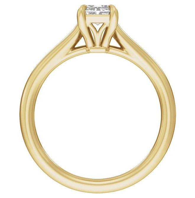 14K Yellow Gold Or Platinum Radiant 11 X 5.5 Mm Polished 2 Ctw Lab-Grown Diamond Engagement Ring Size 7