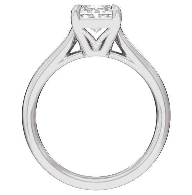 14K Yellow Gold Or Platinum Radiant 11 X 5.5 Mm Polished 2 Ctw Lab-Grown Diamond Engagement Ring Size 7
