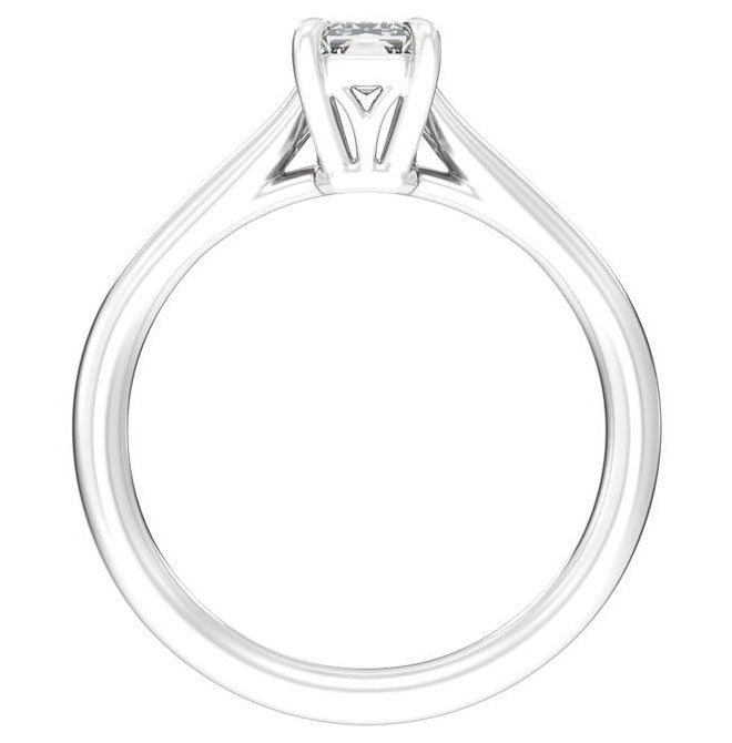 14K Yellow Or White Gold Emerald 8.5 X 4.2 Mm Polished 1 Ctw Lab-Grown Diamond Engagement Ring Size 7