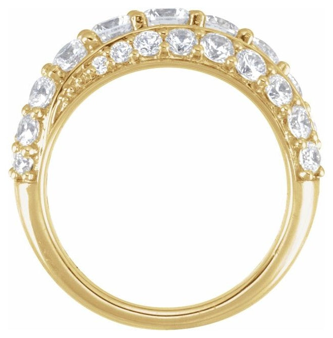 14K Yellow Or White Gold Round Polished 2 1/4 Ctw Lab-Grown Diamond Ring