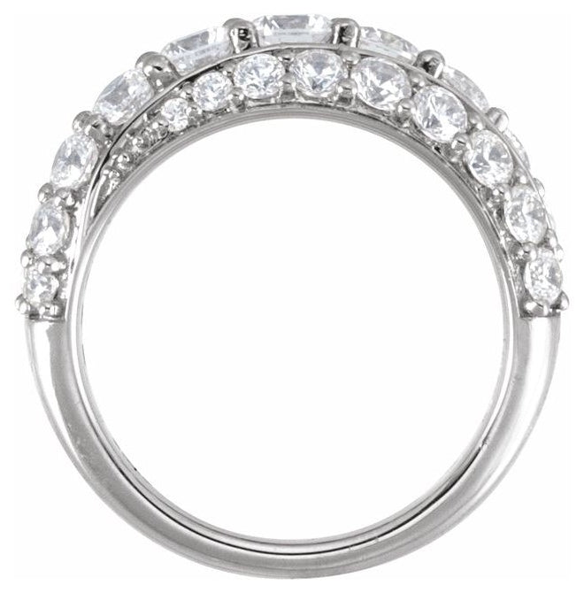 14K Yellow Or White Gold Round Polished 2 1/4 Ctw Lab-Grown Diamond Ring