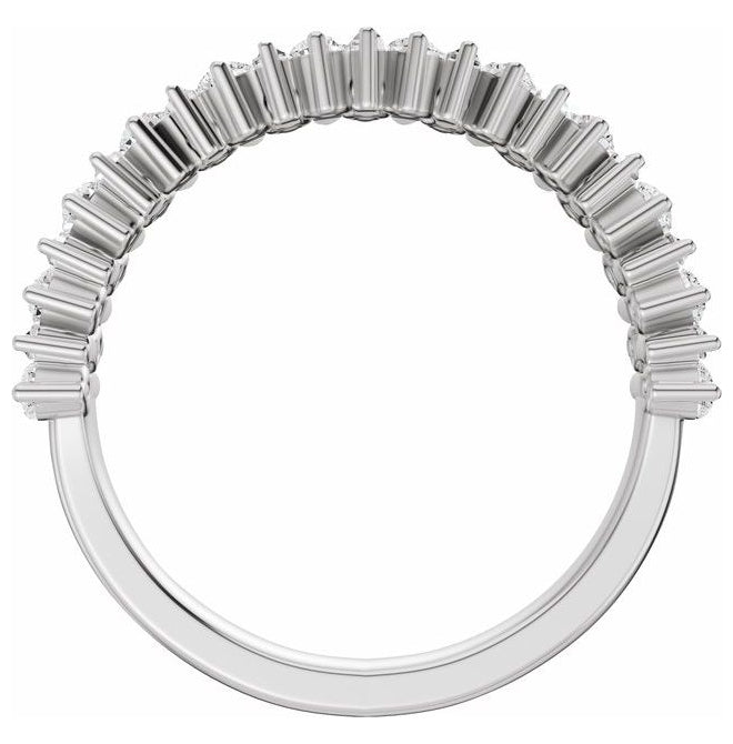 14K Yellow Or White Gold Round 1.8 Mm Polished 1 Ctw Lab-Grown Diamond Anniversary Band