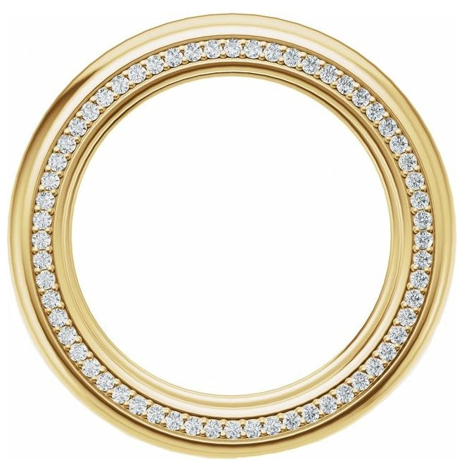 14K Yellow Or White Gold  Round 1 Mm 6 Mm Vs, F+ Polished 5/8 Ctw Lab-Grown Diamond Band
