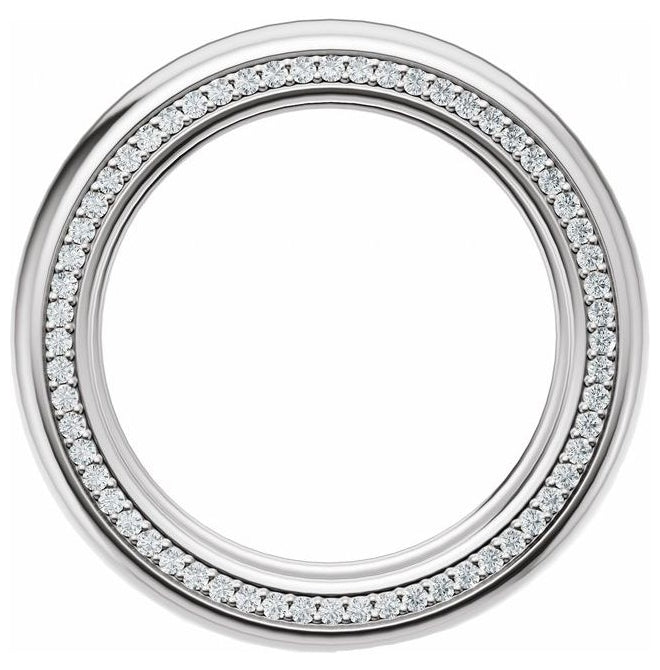 14K Yellow Or White Gold  Round 1 Mm 6 Mm Vs, F+ Polished 5/8 Ctw Lab-Grown Diamond Band