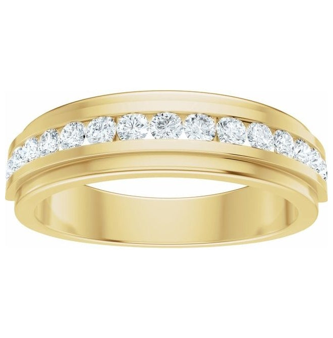 14K Yellow Or White Gold  Round 2.1 Mm 5.8 Mm Vs, F+ Polished 5/8 Ctw Lab-Grown Diamond Band
