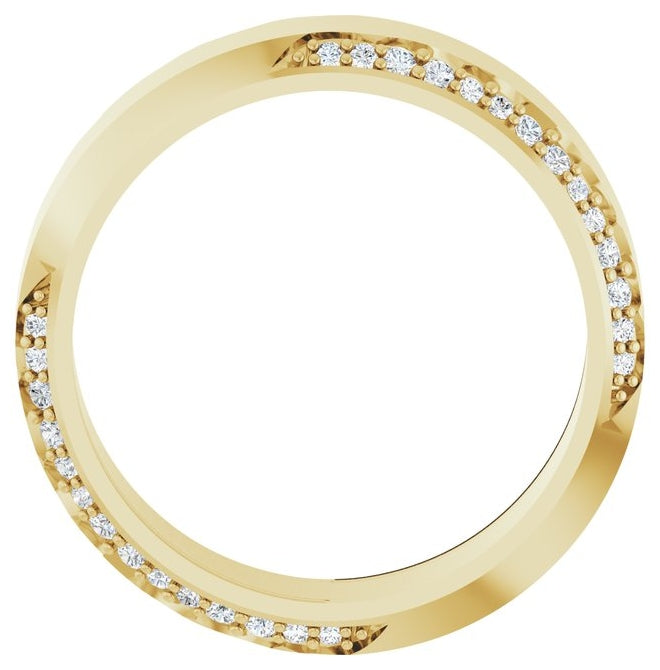 14K Yellow Or White Gold  Round  1.1 Mm Vs, F+  Polished 1/3 Ctw Lab-Grown Diamond Wedding Band