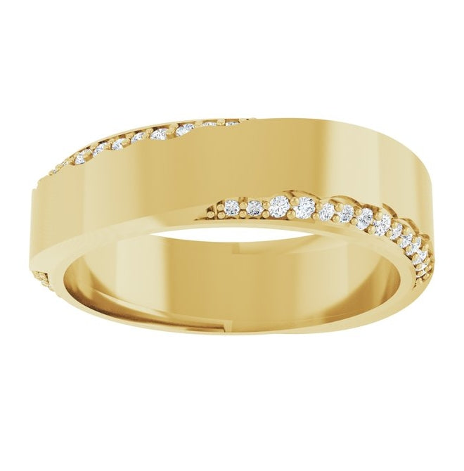 14K Yellow Or White Gold  Round  1.1 Mm Vs, F+  Polished 1/3 Ctw Lab-Grown Diamond Wedding Band