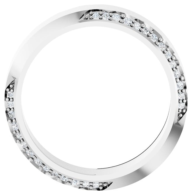 14K Yellow Or White Gold  Round  1.1 Mm Vs, F+  Polished 1/3 Ctw Lab-Grown Diamond Wedding Band