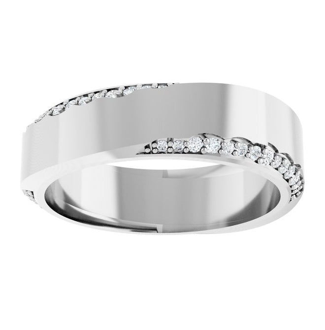 14K Yellow Or White Gold  Round  1.1 Mm Vs, F+  Polished 1/3 Ctw Lab-Grown Diamond Wedding Band