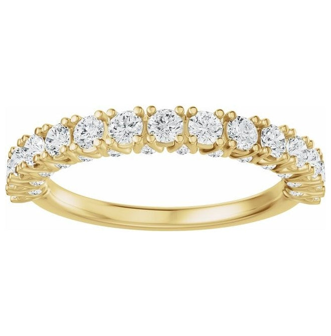 14K Yellow Or White Gold Round 2.25 Mm Polished 7/8 Ctw Lab-Grown Diamond Anniversary Band Size 7