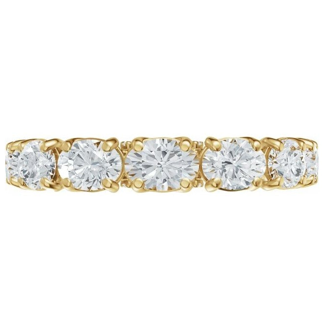 14K Yellow Or White Gold Oval 5 X 3 Mm Polished 1 7/8 Ctw Lab-Grown Diamond Anniversary Band Size 7