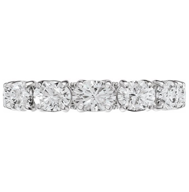 14K Yellow Or White Gold Oval 5 X 3 Mm Polished 1 7/8 Ctw Lab-Grown Diamond Anniversary Band Size 7