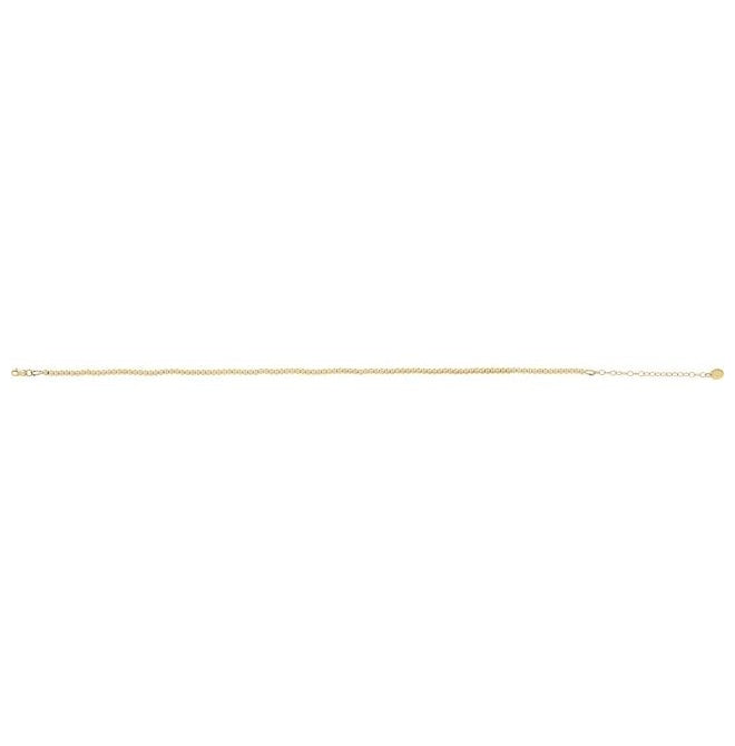 14K Yellow Gold-Filled Bead 16 In Lobster Clasp Polished Hollow Beaded Necklace