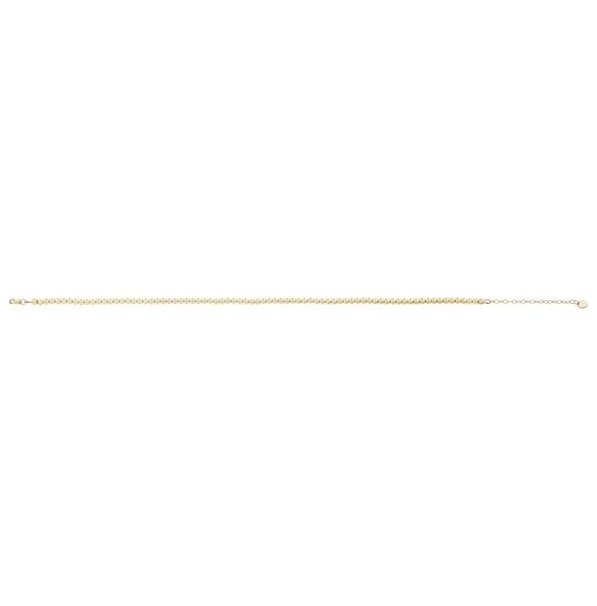 14K Yellow Gold-Filled Bead 16 In Lobster Clasp Polished Hollow Beaded Necklace