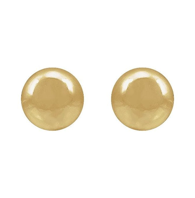 14K Yellow Gold-Filled 3 Mm Pair Friction Back Polished Ball Stud Earring