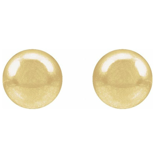 14K Yellow Gold-Filled 3 Mm Pair Friction Back Polished Ball Stud Earring