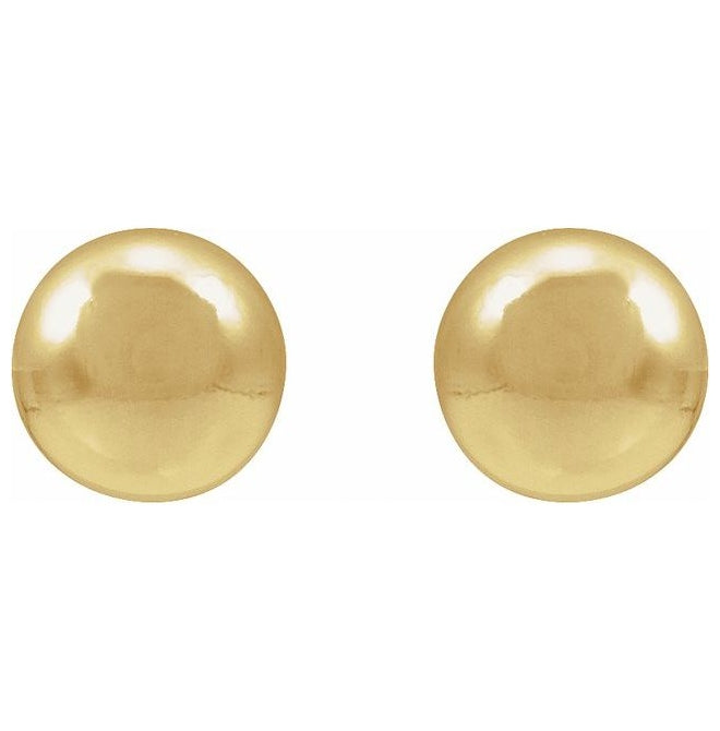 14K Yellow Gold-Filled 3 Mm Pair Friction Back Polished Ball Stud Earring