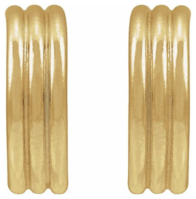 14K Yellow Gold-Filled 12 mm Hoop Earrings
