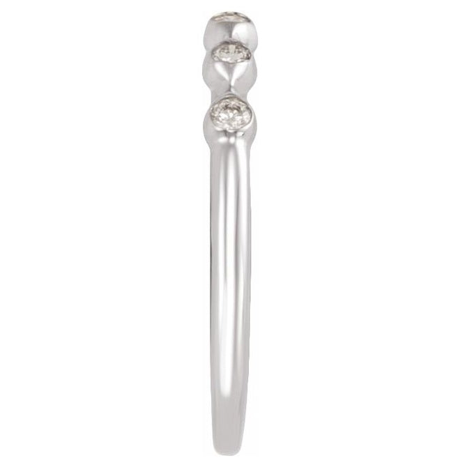 14K Yellow Or White Gold Round 1.8 Mm Polished 1/8 Ctw Lab-Grown Diamond Anniversary Band