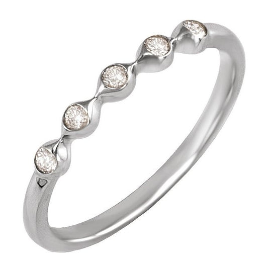 14K Yellow Or White Gold Round 1.8 Mm Polished 1/8 Ctw Lab-Grown Diamond Anniversary Band