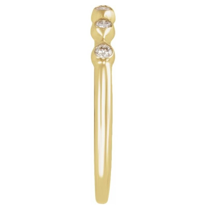 14K Yellow Or White Gold Round 1.8 Mm Polished 1/8 Ctw Lab-Grown Diamond Anniversary Band