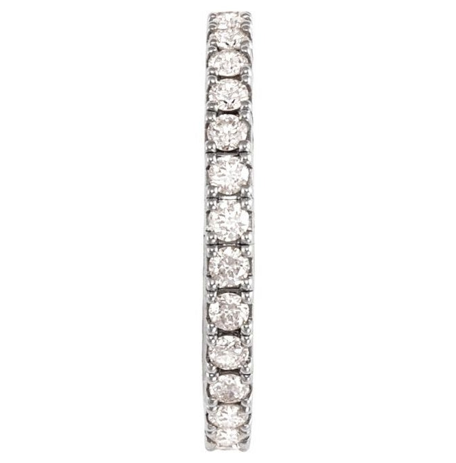 14K Yellow Or White Gold  Round  2.25 Mm Vs, G-H  Polished 1 Ctw Lab-Grown Diamond Flexible Eternity Band