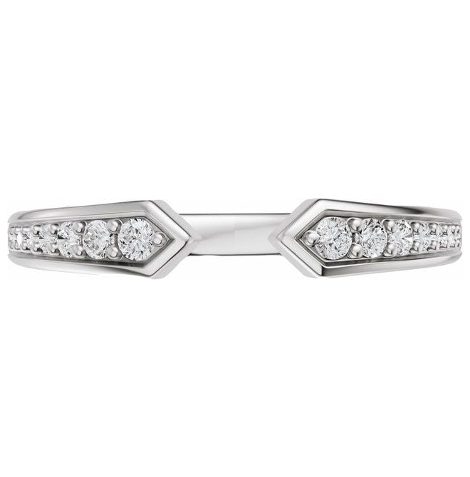 14K Yellow Or White Gold  Round  1.7 Mm Vs, F+  Polished 1/5 Ctw Lab-Grown Diamond Open Band