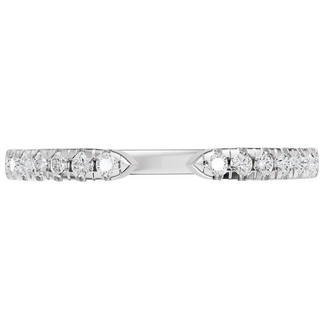 14K Yellow Or White Gold Round Vs, F+ Polished 1/6 Ctw Lab-Grown Diamond Open Band