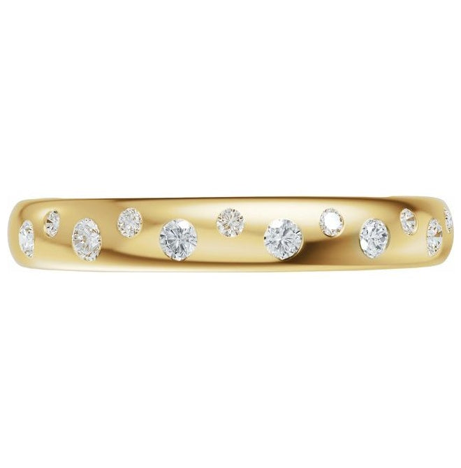 14K Yellow Or White Gold Round 1.8 Mm Polished 1/5 Ctw Lab-Grown Diamond Anniversary Band