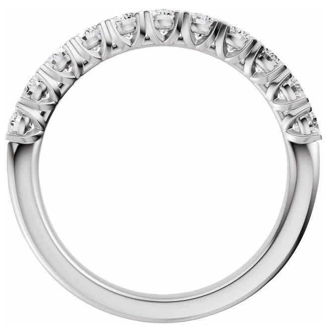 14K Yellow Or White Gold Round 2.5 Mm Polished 3/4 Ctw Lab-Grown Diamond Low Profile Anniversary Band Size 7