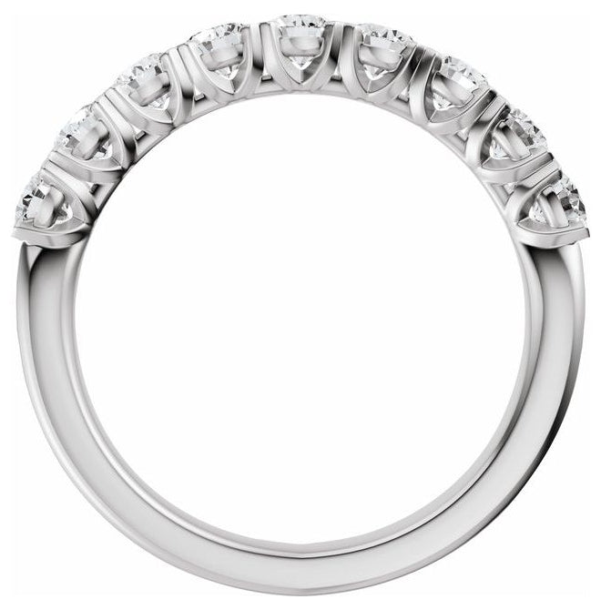 14K Yellow Or White Gold Round 3 Mm Polished 9/10 Ctw Lab-Grown Diamond Low Profile Anniversary Band Size 7