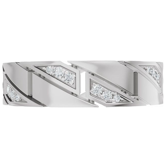 14K White Gold Round 1.3 Mm Vs, F+  Polished Lab-Grown Diamond Eternity Band Size 10