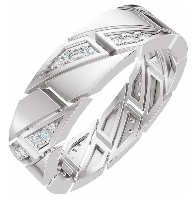 14K White Gold Round 1.3 Mm Vs, F+  Polished Lab-Grown Diamond Eternity Band Size 10