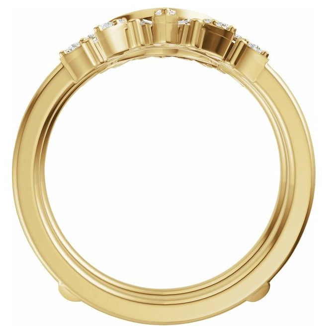 14K Yellow Or White Gold Straight Baguette 2.6 X 1.3 Mm Polished 3/8 Ctw Lab-Grown Diamond Ring Guard
