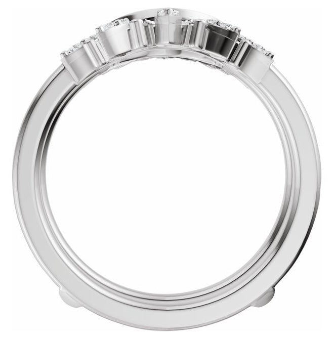 14K Yellow Or White Gold Straight Baguette 2.6 X 1.3 Mm Polished 3/8 Ctw Lab-Grown Diamond Ring Guard