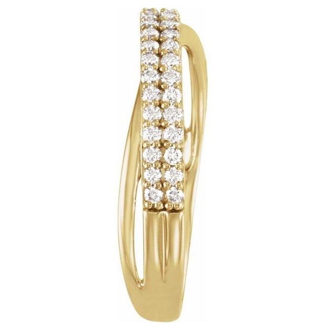 14K Yellow Or White Gold Round 1.25 Mm Polished 1/3 Ctw Lab-Grown Diamond Anniversary Band