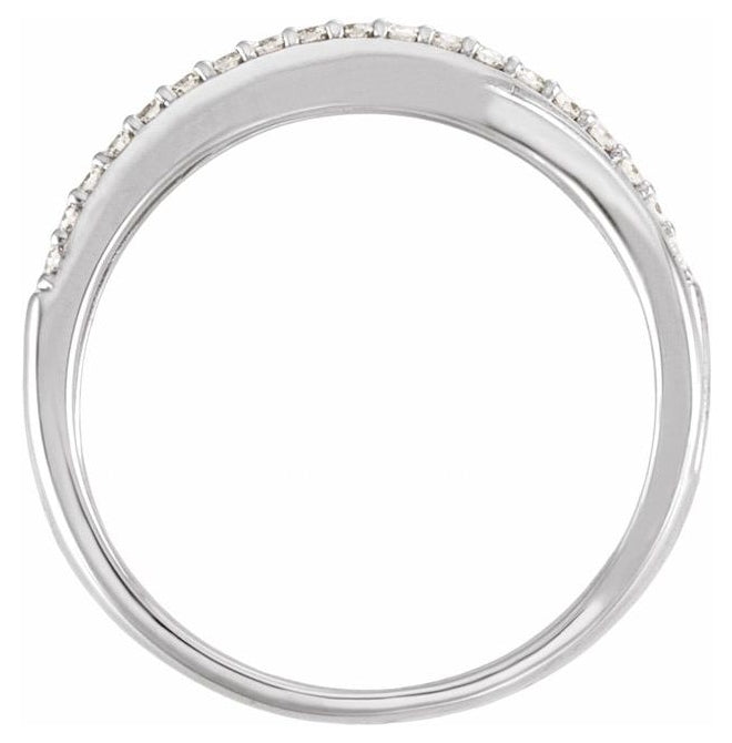 14K Yellow Or White Gold Round 1.25 Mm Polished 1/3 Ctw Natural Diamond Anniversary Band