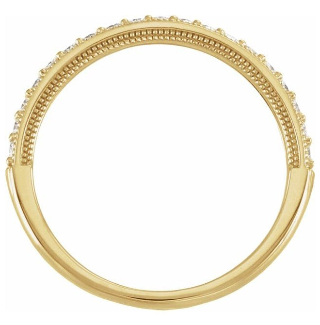 14K Yellow Or White Gold Round 1.5 Mm Polished 1/4 Ctw Lab-Grown Diamond Anniversary Band