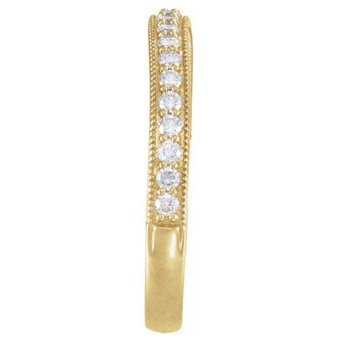 14K Yellow Or White Gold Round 1.5 Mm Polished 1/4 Ctw Lab-Grown Diamond Anniversary Band
