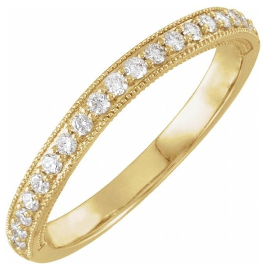14K Yellow Or White Gold Round 1.5 Mm Polished 1/4 Ctw Lab-Grown Diamond Anniversary Band
