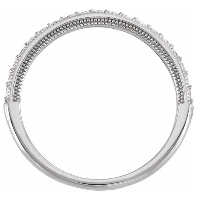 14K Yellow Or White Gold Round 1.5 Mm Polished 1/4 Ctw Lab-Grown Diamond Anniversary Band