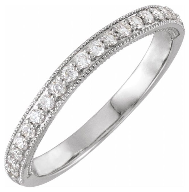 14K Yellow Or White Gold Round 1.5 Mm Polished 1/4 Ctw Lab-Grown Diamond Anniversary Band
