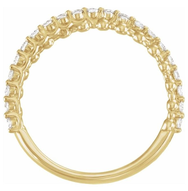 14K Yellow Or White Gold Round 1.4 Mm Polished 1/4 Ctw Lab-Grown Diamond Anniversary Band