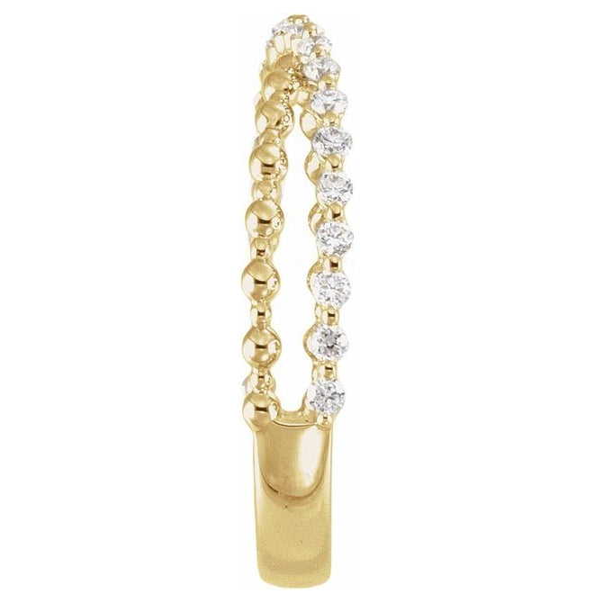 14K Yellow Or White Gold Round 1.4 Mm Polished 1/4 Ctw Lab-Grown Diamond Anniversary Band