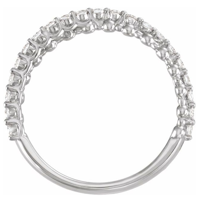 14K Yellow Or White Gold Round 1.4 Mm Polished 1/4 Ctw Lab-Grown Diamond Anniversary Band