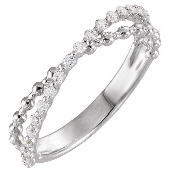 14K Yellow Or White Gold Round 1.4 Mm Polished 1/4 Ctw Lab-Grown Diamond Anniversary Band