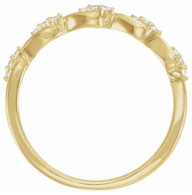 14K Yellow Or White Gold Round 1.2 Mm Polished 1/8 Ctw Lab-Grown Diamond Anniversary Band