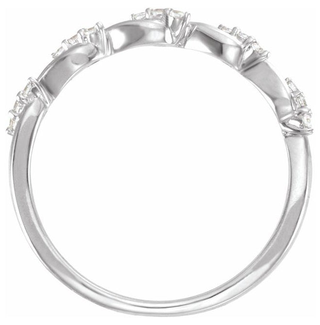 14K Yellow Or White Gold Round 1.2 Mm Polished 1/8 Ctw Lab-Grown Diamond Anniversary Band
